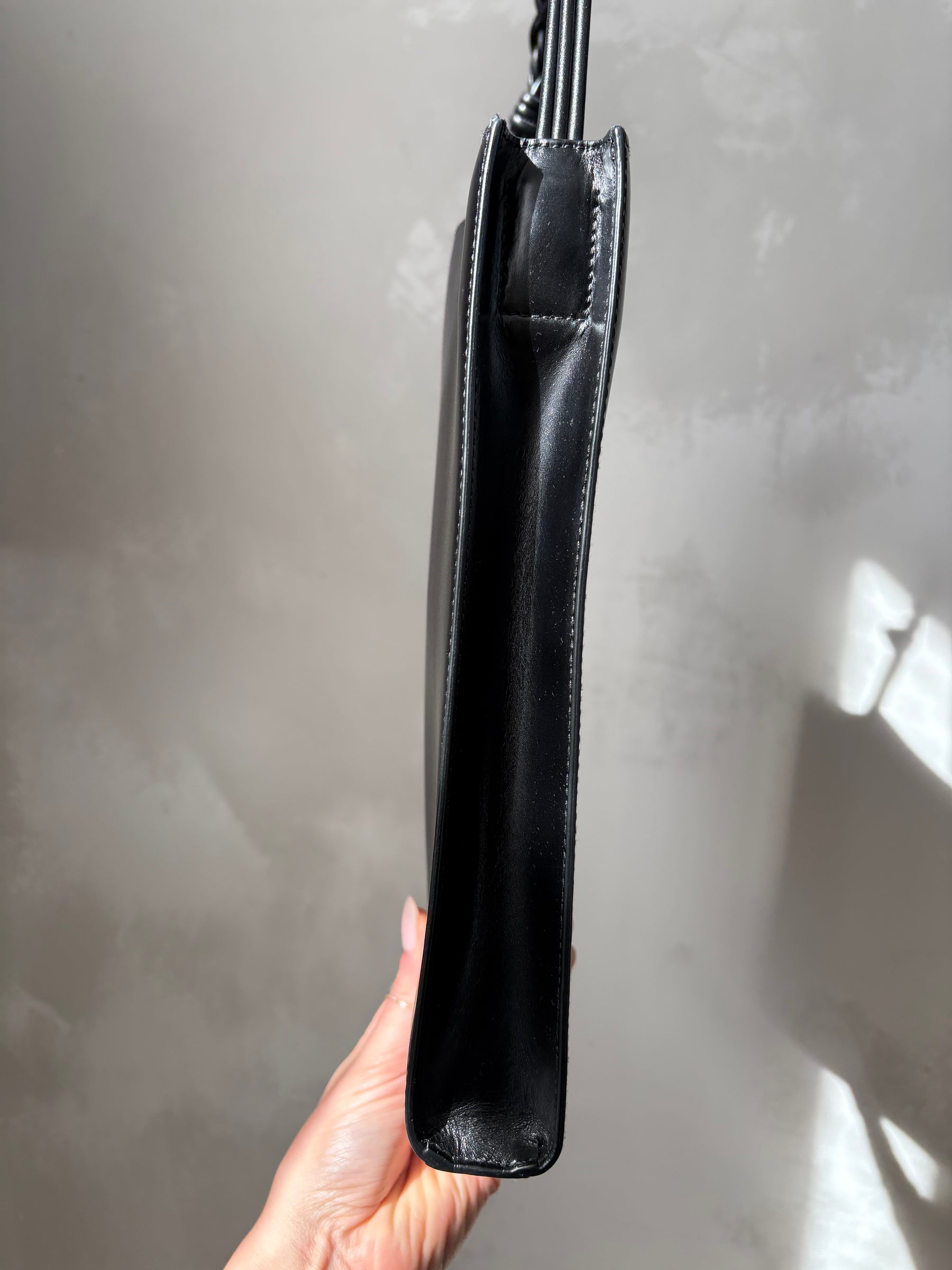 Jil Sander Black Leather Medium Tangle BAg