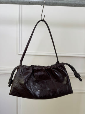 Scanlan Theodore Dark Brown Ruched Pouch Shoulder Bag
