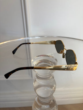 Celine Gold Hexagonal Triomphe Sunglasses