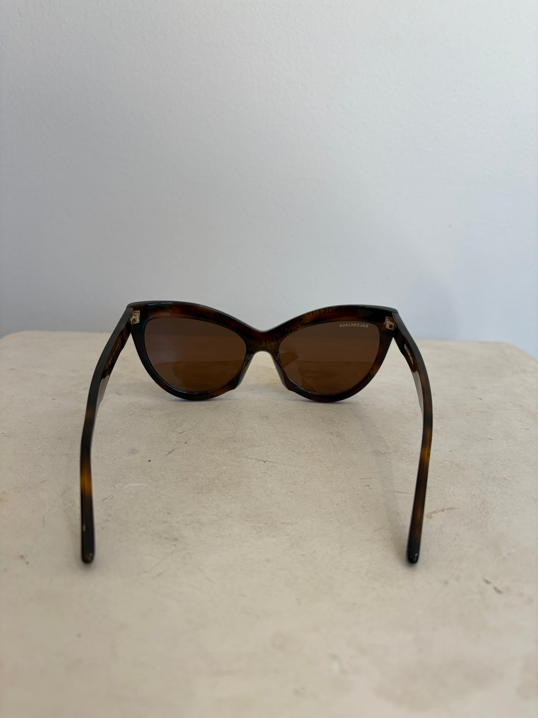 Balenciaga Cat Eye Brown Tortoise Shell Sunglasses
