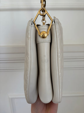 Louis Vuitton Coussin PM Handbag Cream With Gold Tone HW and Extra Strap