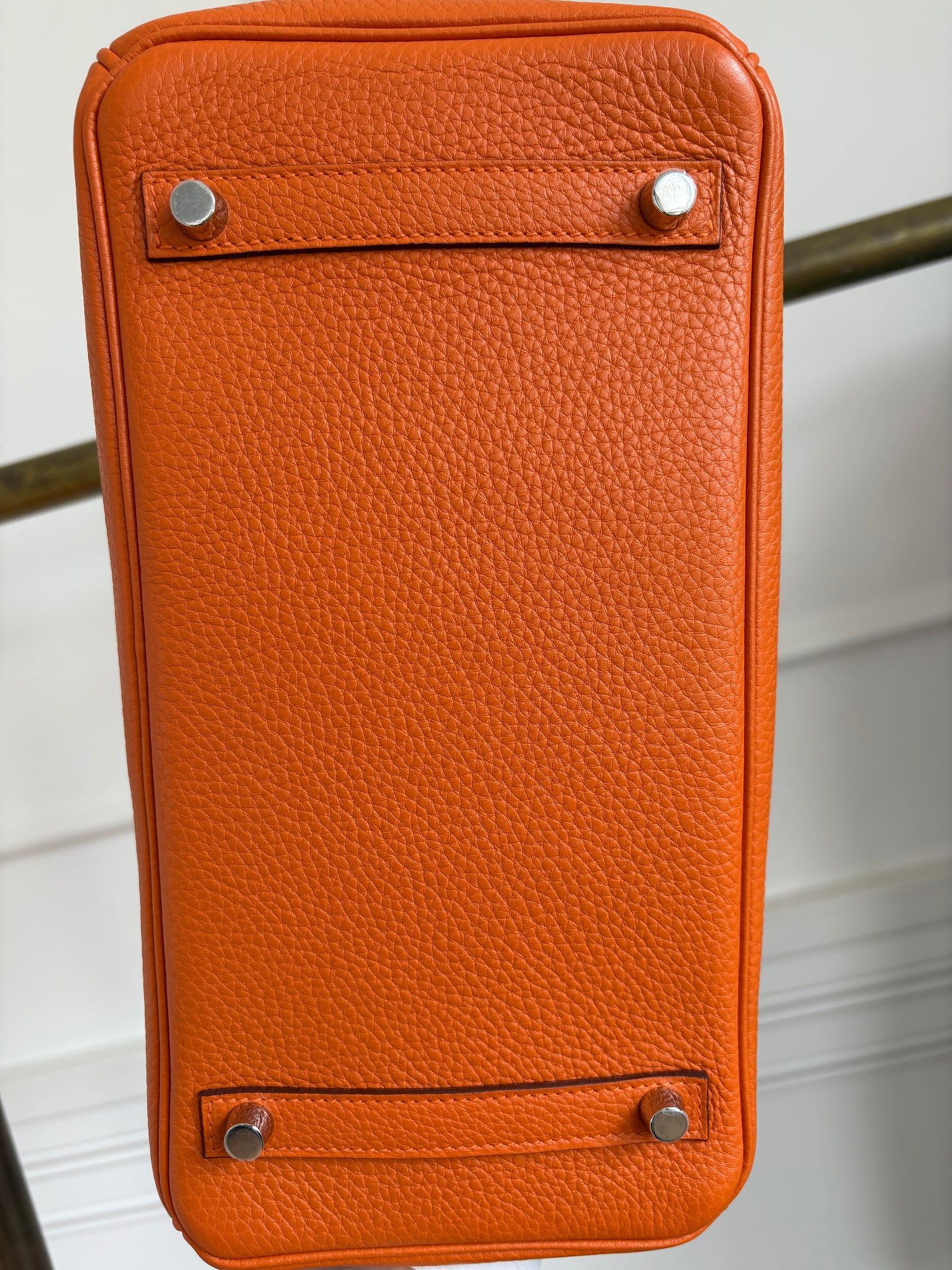 Hermès Birkin 30 Orange Taurillon Clemence Leather With Paladium Hardware