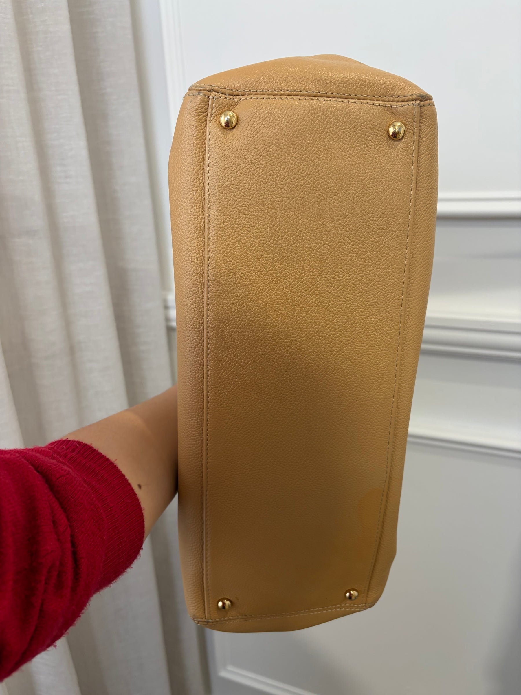 Chanel Beige Caviar Leather Cerf Executive Tote