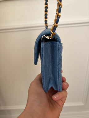 Chanel Blue Denim Mini VIP Bag