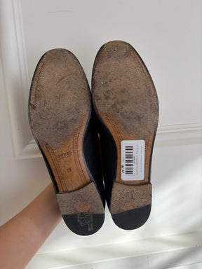 Gucci Black Leather Jordaan Loafer, 38