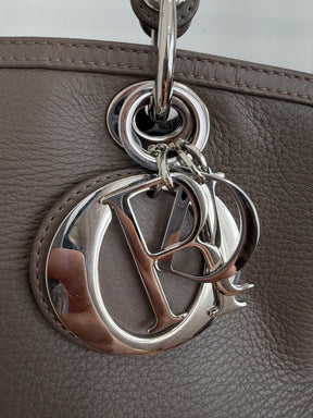 Dior Taupe Leather Grandville Tote