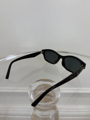 Saint Laurent Black Oval Sunglasses