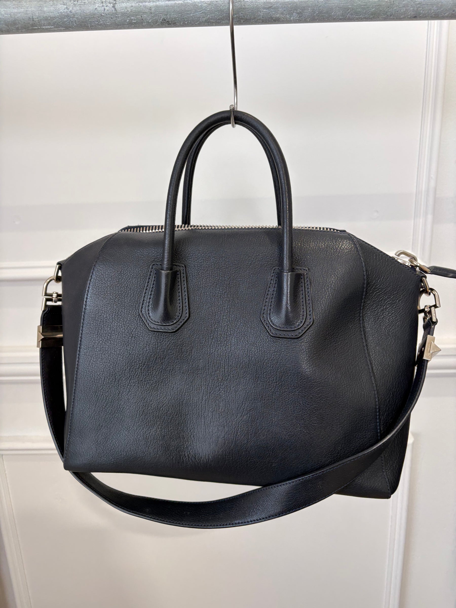 Givenchy Navy Leather Medium Antigona Bag