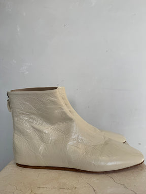 Le Monde Beryl Luna Leather Ankle Boots Cream, 41.5