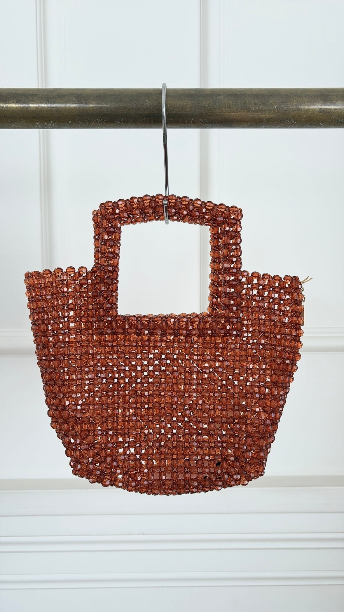 Scanlan Theodore Orange Mini Beaded Tote