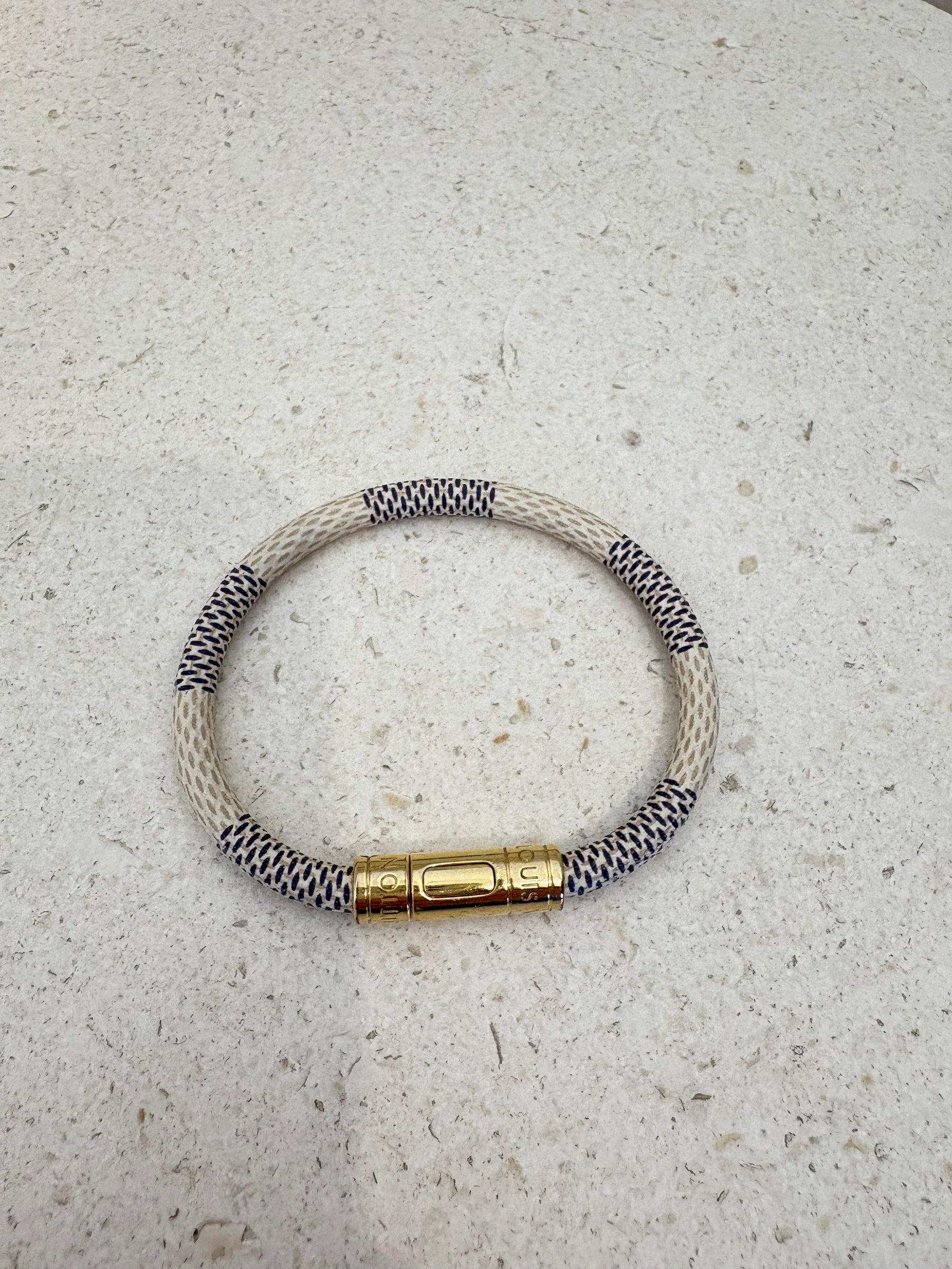 Louis Vuitton Canvas Damier Azure 'Keep it' Bracelet