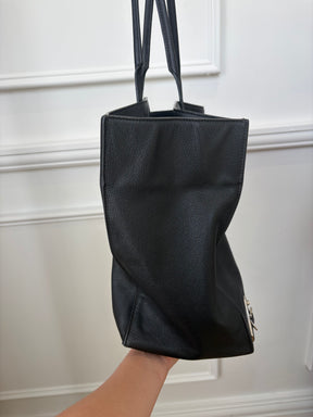 Balenciaga Black Leather Papier Tote