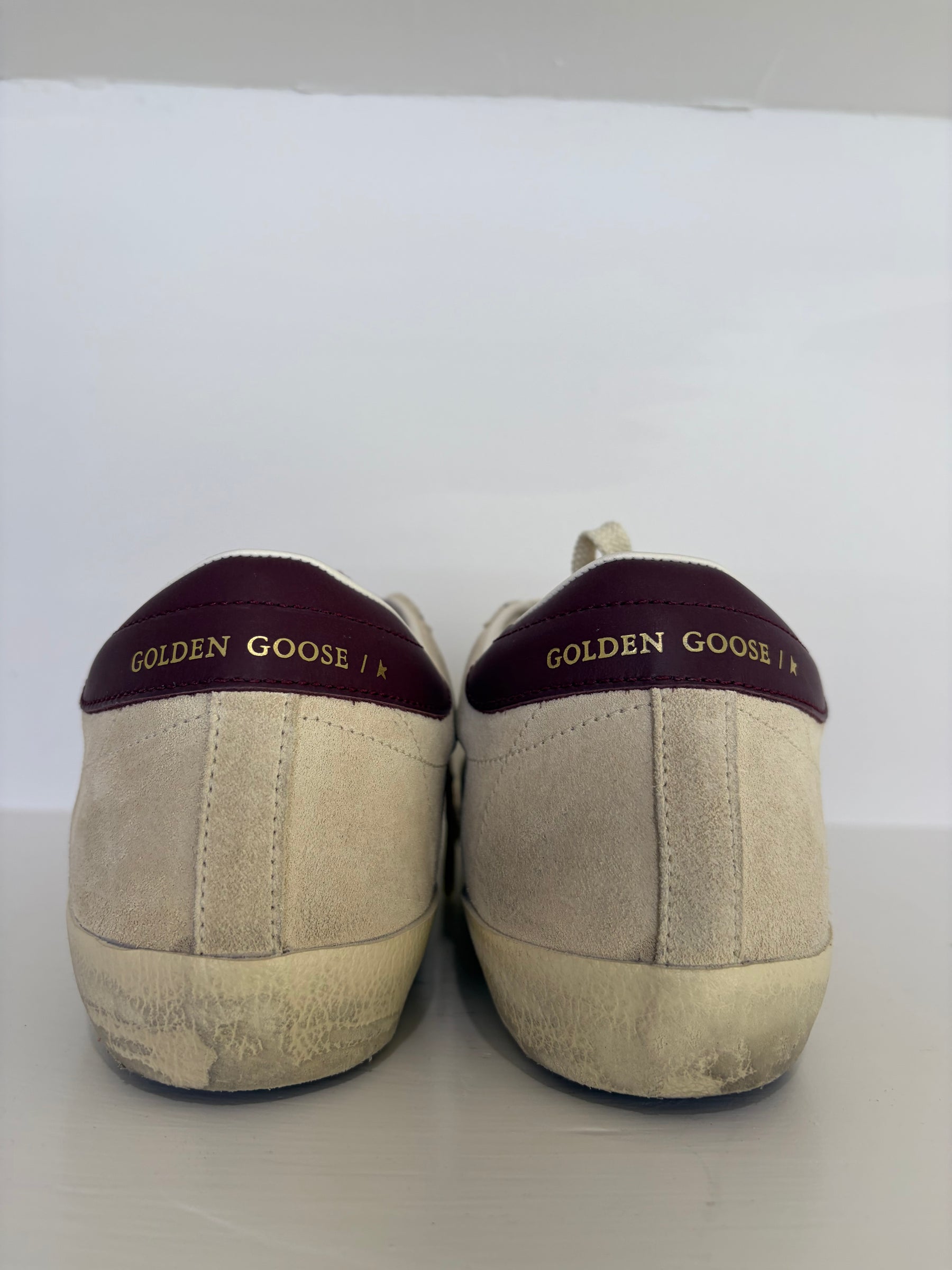 Golden Goose Superstar Beige Suede Sneakers With Gold Star, 40