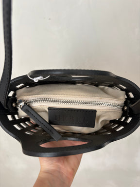 Hereu Black Leather Mini Leather Tote