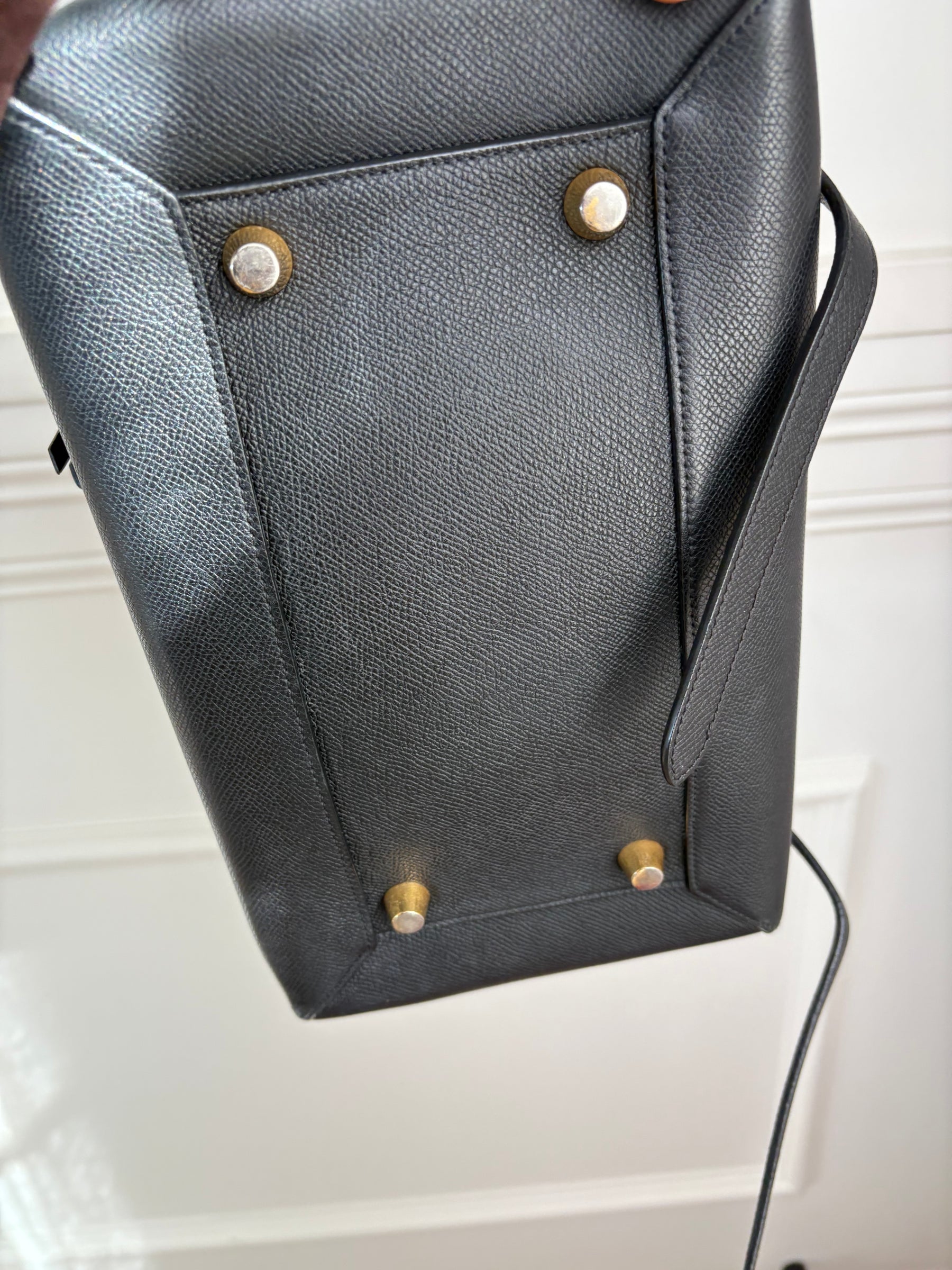 Celine Black Leather Belt Bag