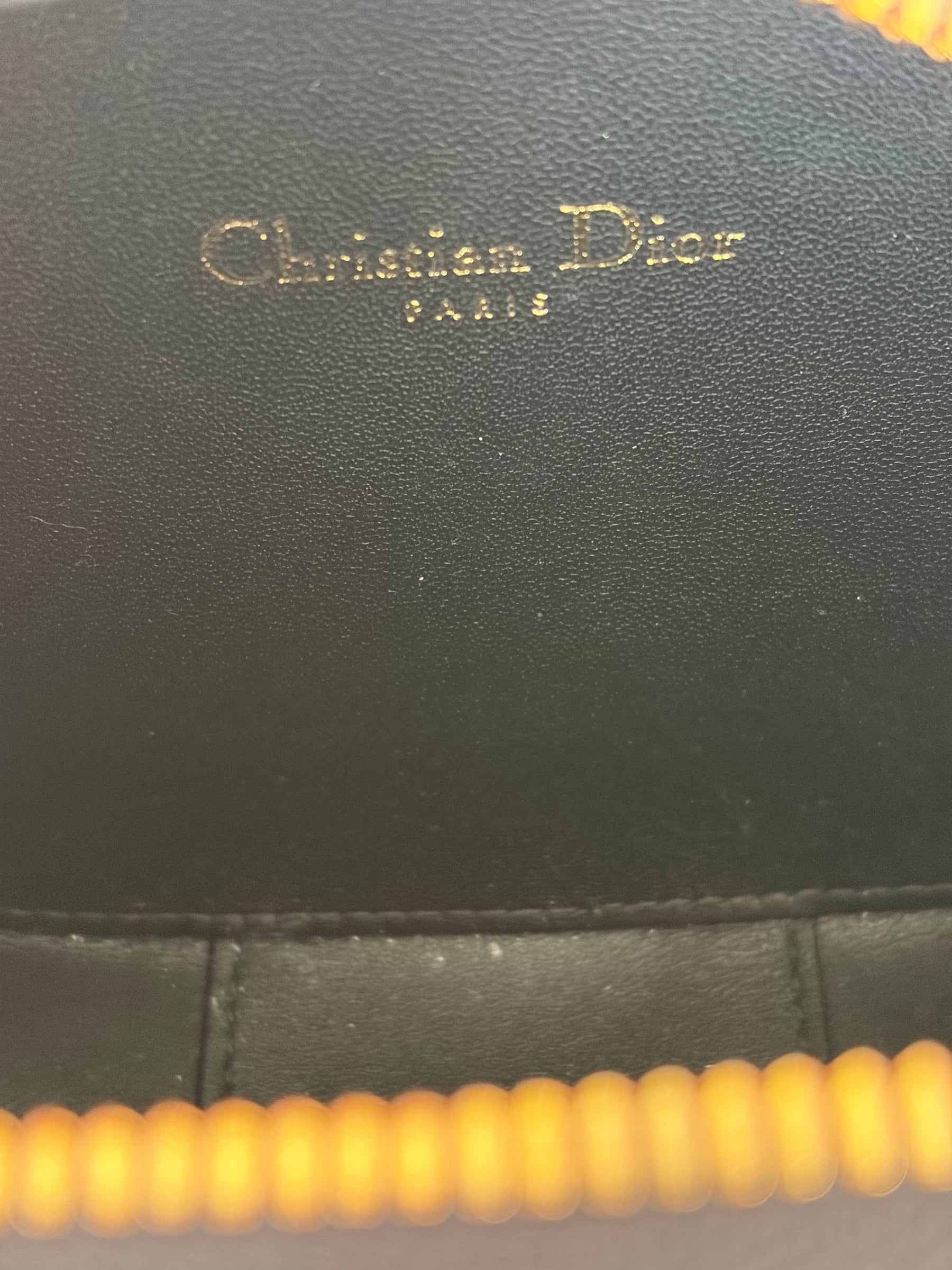 Dior Black Leather CD Signature Pouch Crossbody