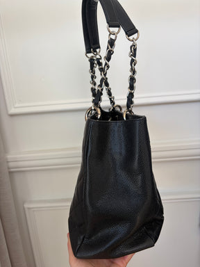 Chanel Black Caviar Leather Grand Shopping Tote