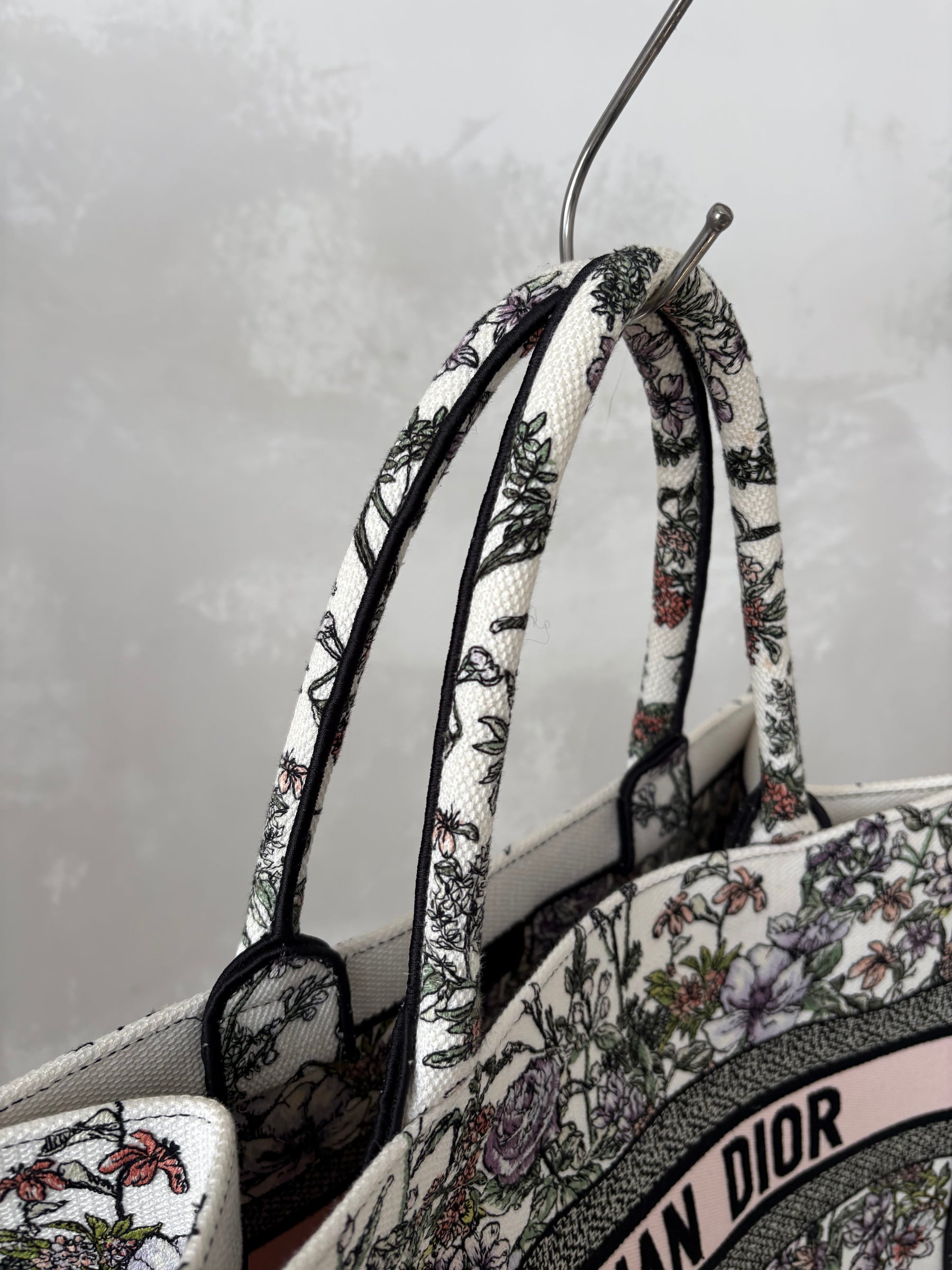 Dior Multicolour Embroidered Canvas Book Tote Medium