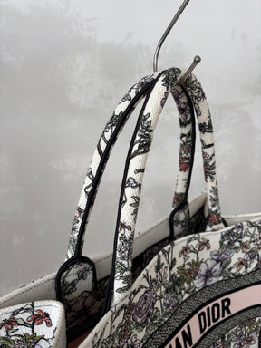 Dior Multicolour Embroidered Canvas Book Tote Medium