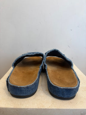 Loewe Destroyed Slide Washed Denim, 38