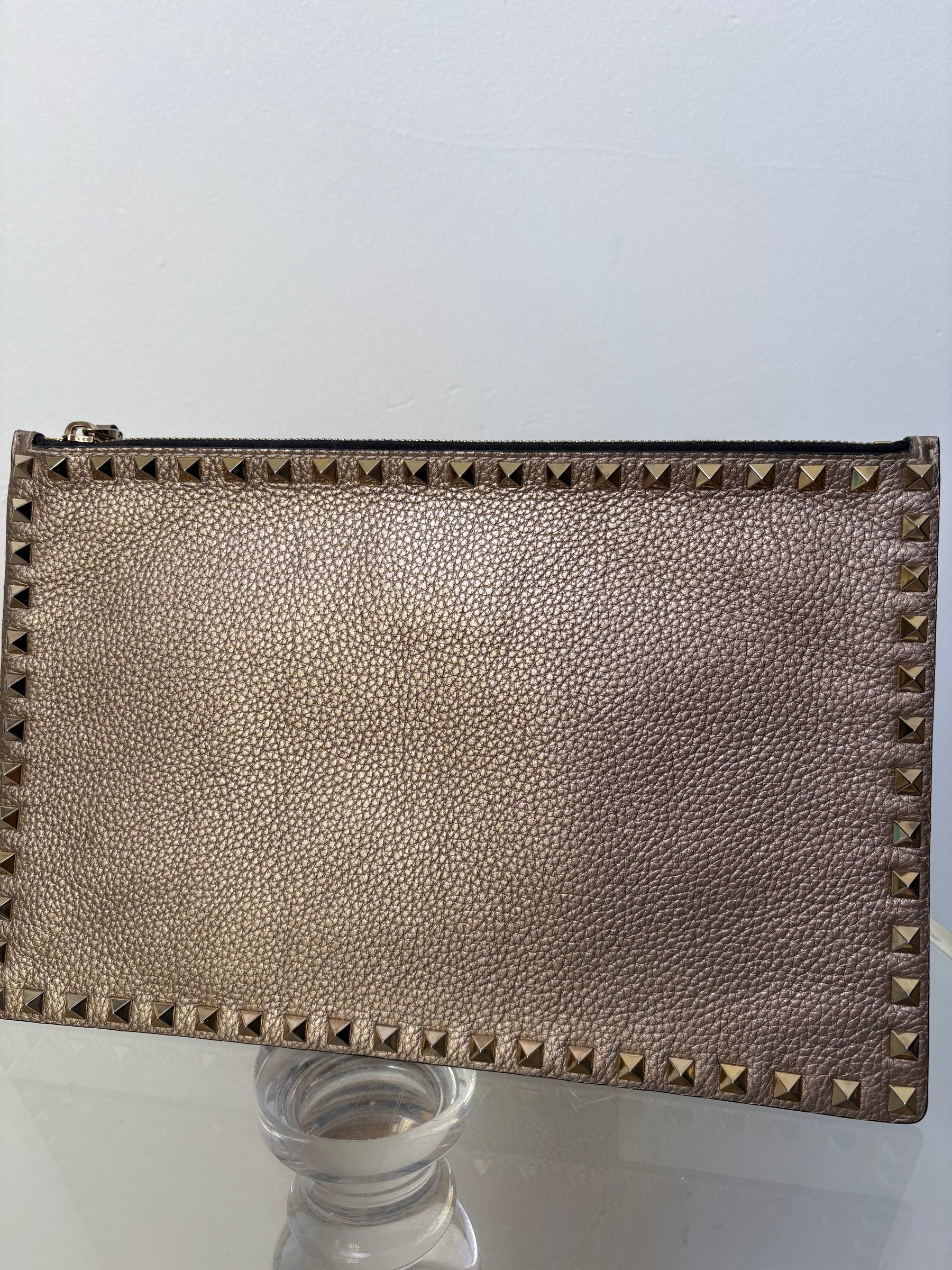 Valentino Garavani Bronze Rockstud Pouch