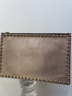 Valentino Garavani Bronze Rockstud Pouch
