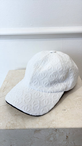 Chanel White Logo Cap