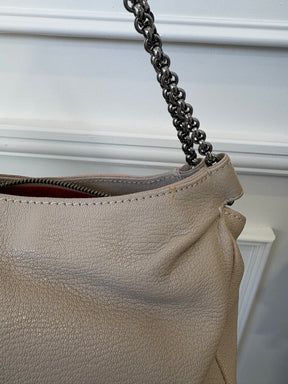 Christian Louboutin Taupe Leather Chain Shoulder Bag