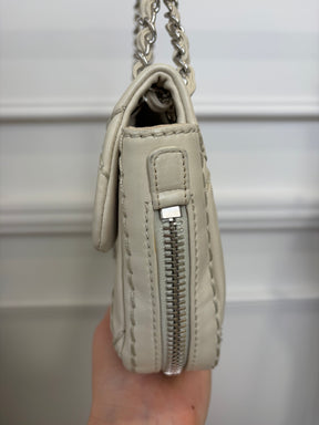 Chanel Cream Leather Ultimate Stitch Expandable Flap Bag