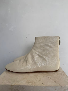 Le Monde Beryl Luna Leather Ankle Boots Cream, 41.5