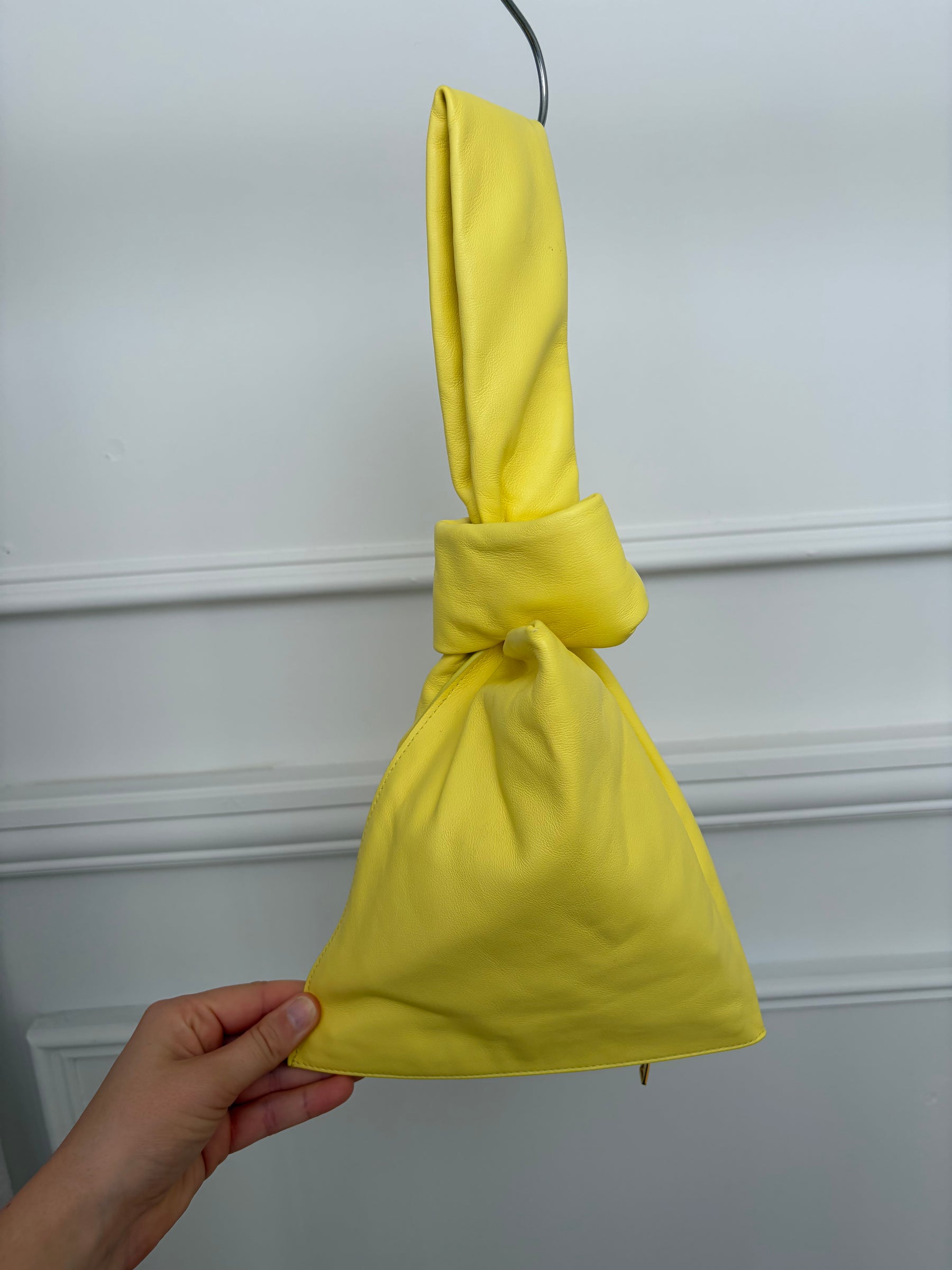 Bottega Venetta Yellow Leather Mini Twist Bag