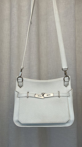 Hermès White Leather Jypsiere 28