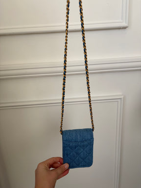 Chanel Blue Denim Mini VIP Bag