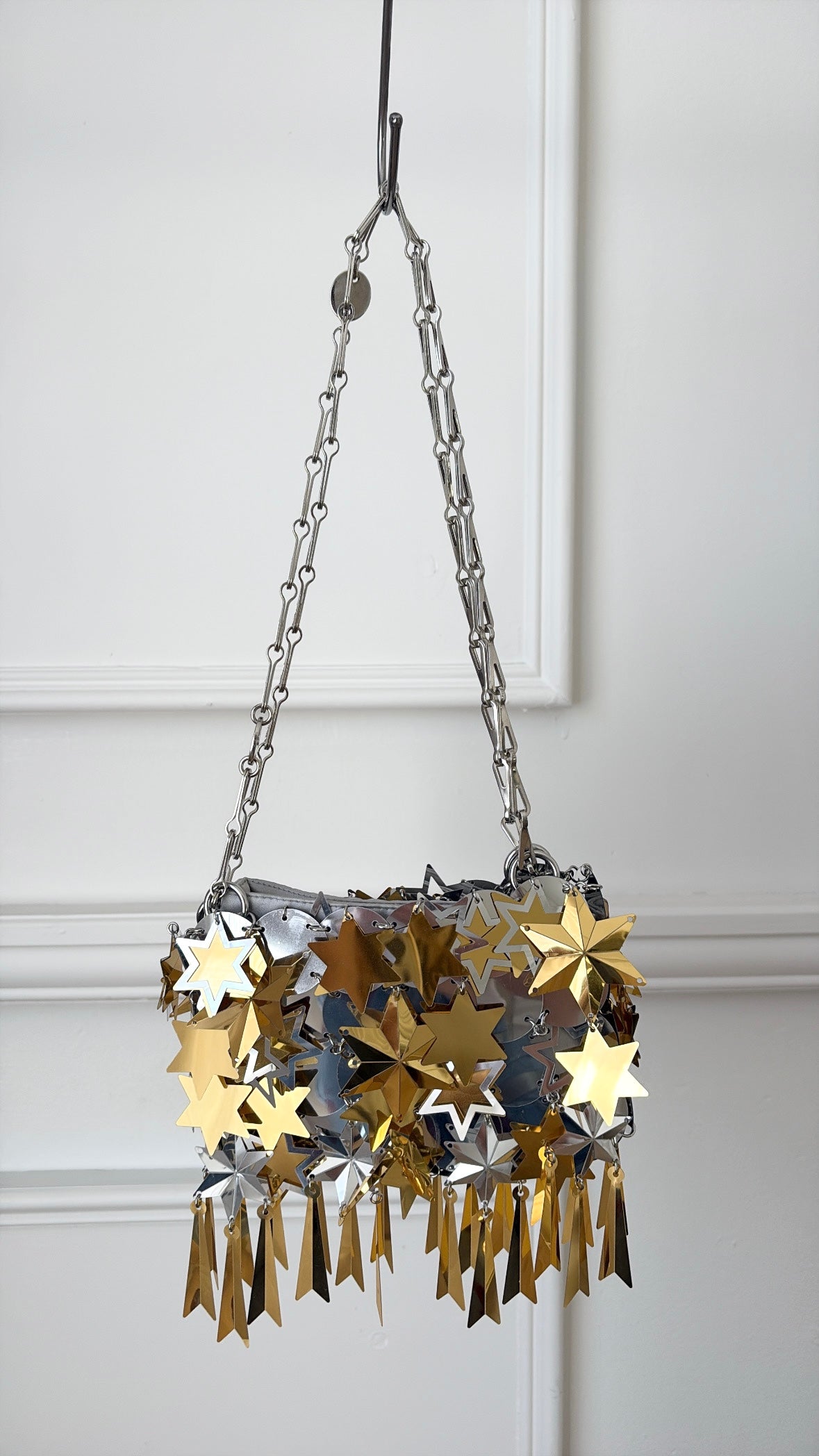 Paco Rabanne Sparkle Star Mini Bag Gold And Silver
