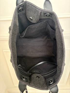 Chanel Deauville In Black Velour Weave