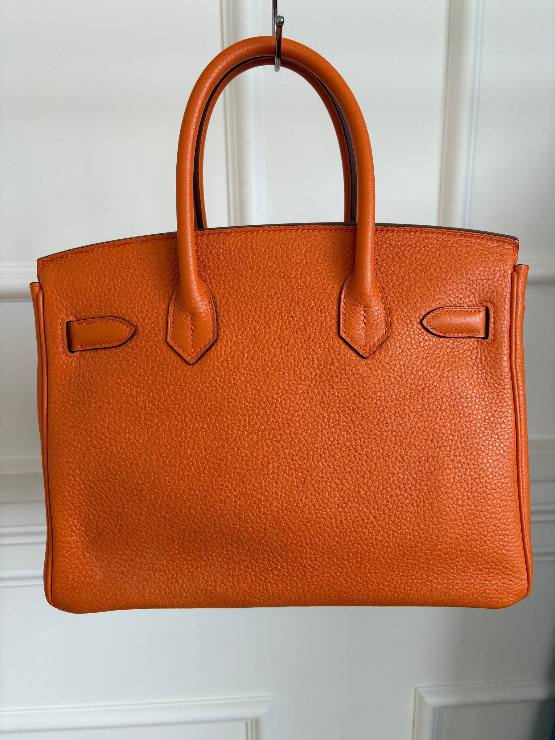 Hermès Birkin 30 Orange Taurillon Clemence Leather With Paladium Hardware