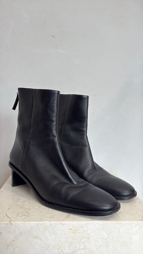 A Emery Black Booties   Zip Up, 40
