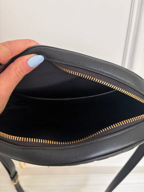 Céline Black Leather Square Quilted Camera Bag