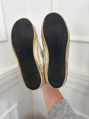 Golden Goose White Leather Sneakers, 38