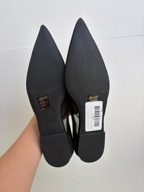 Anine Bing Black Mesh Pointed Flats, 37