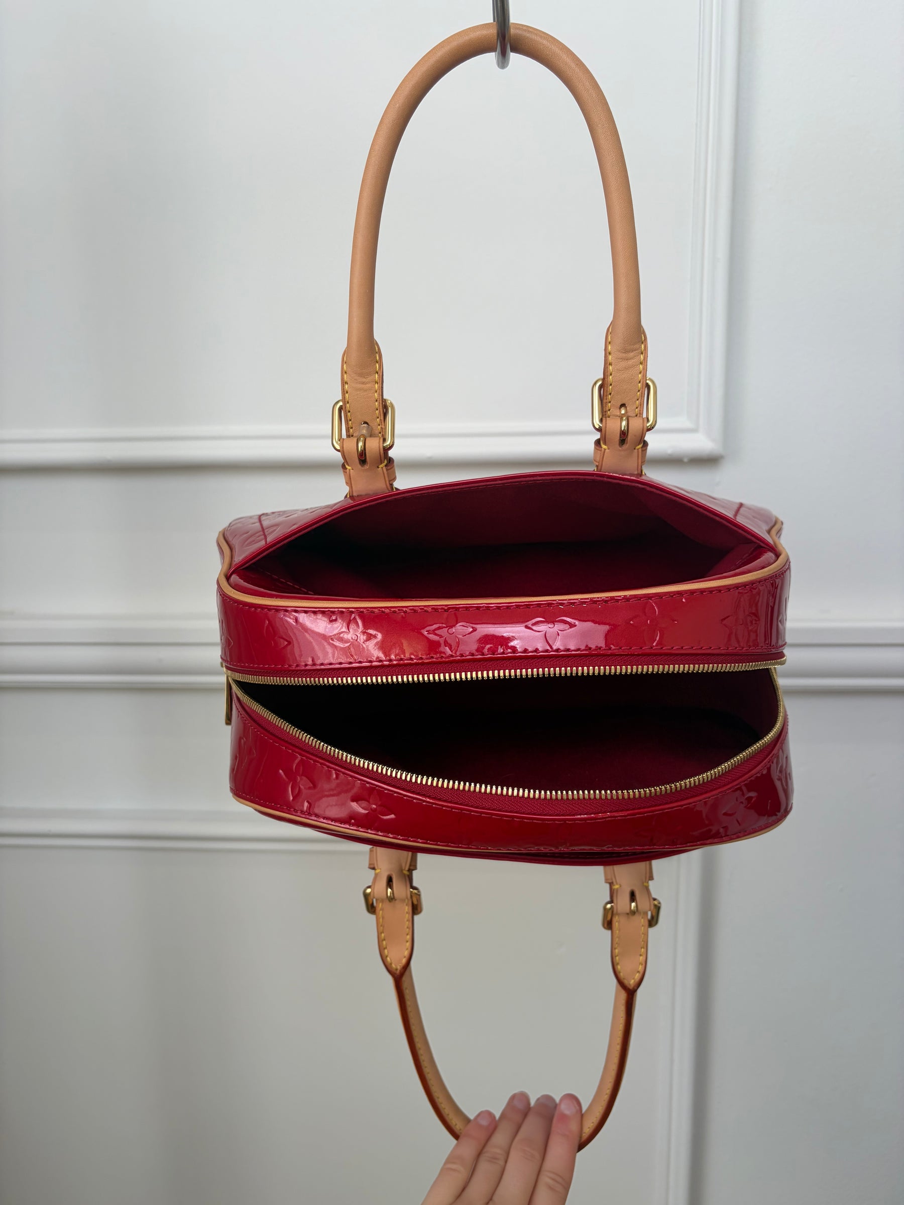 Louis Vuitton Red Vernis Leather Summit Drive Bag