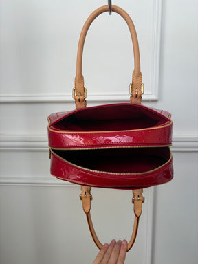 Louis Vuitton Red Vernis Leather Summit Drive Bag