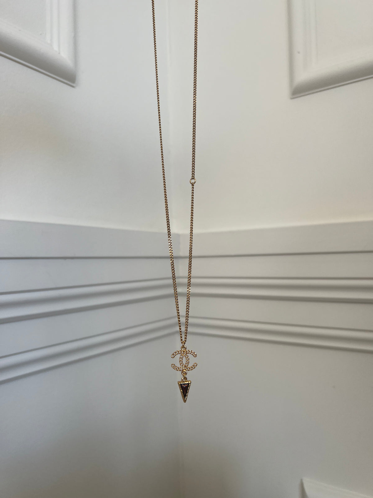 Chanel Gold Chain CC  Necklace Embellished Arrow Charm