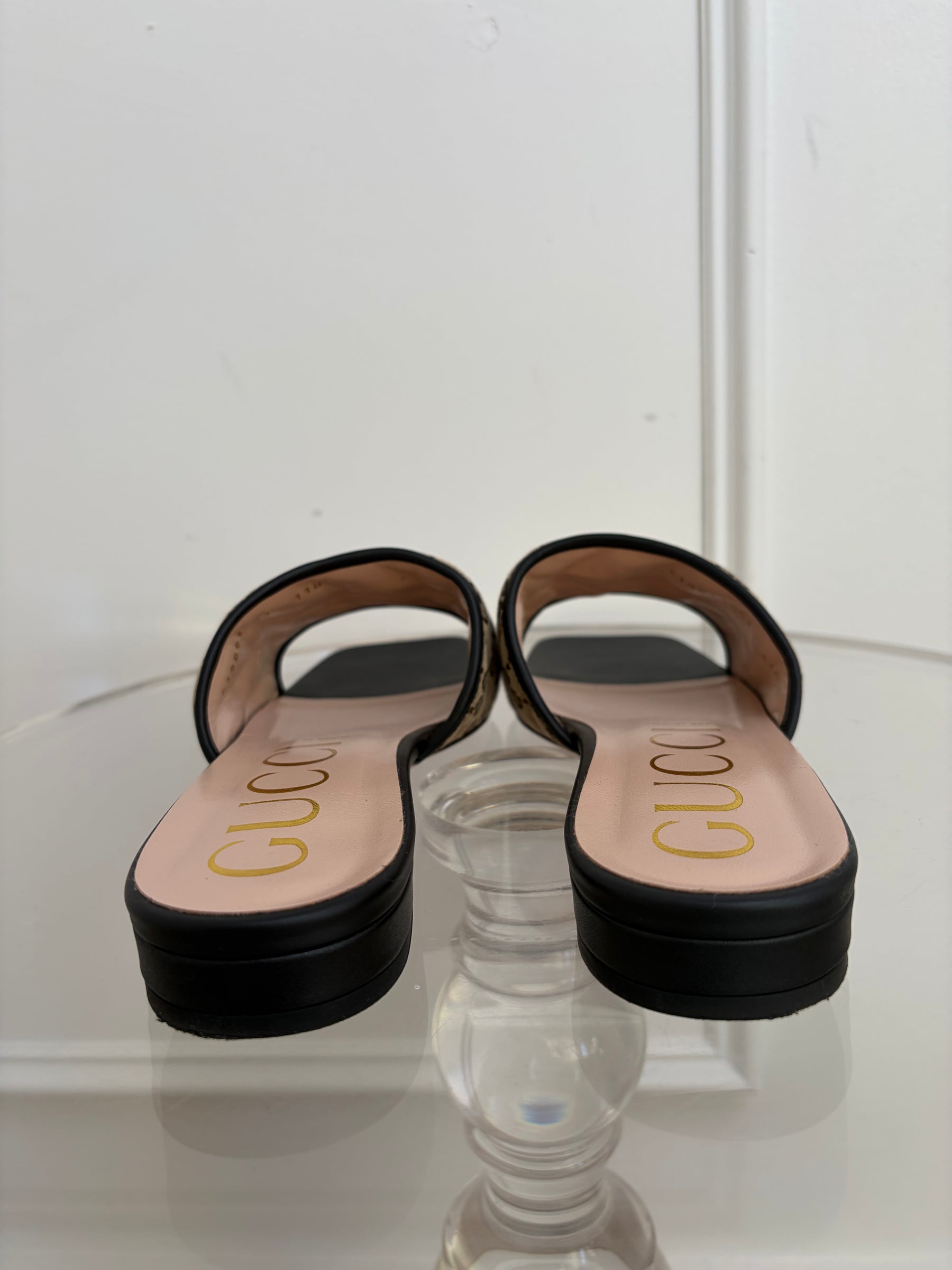 Gucci Monogram Marmont Slides, 41