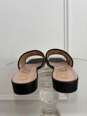 Gucci Monogram Marmont Slides, 41