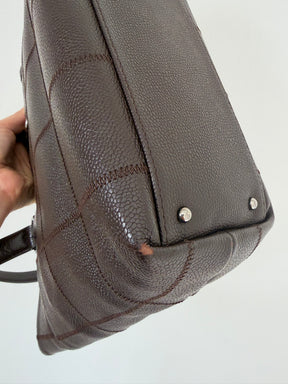Chanel Chocolate Bar Leather Tote Bag