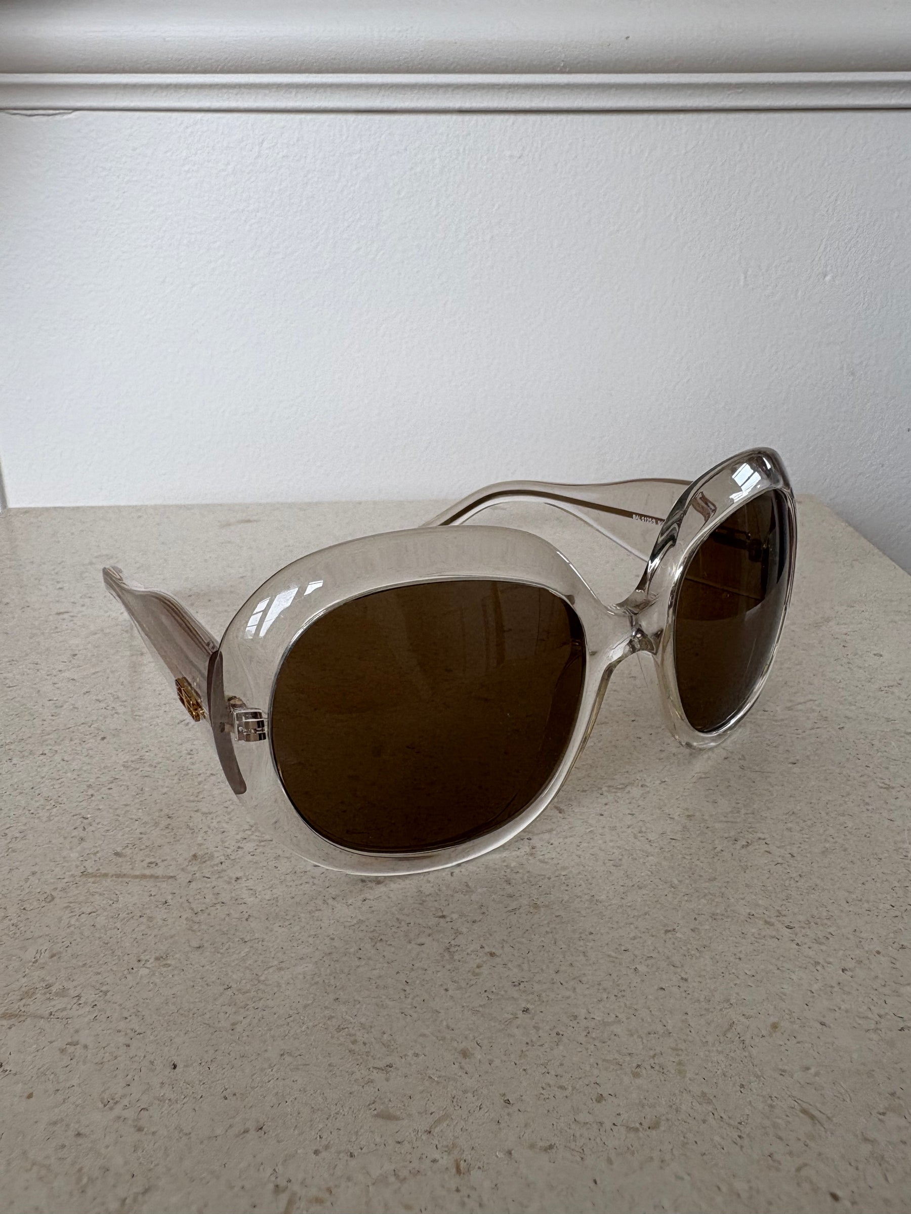 Balenciaga Clear Round Sunglasses