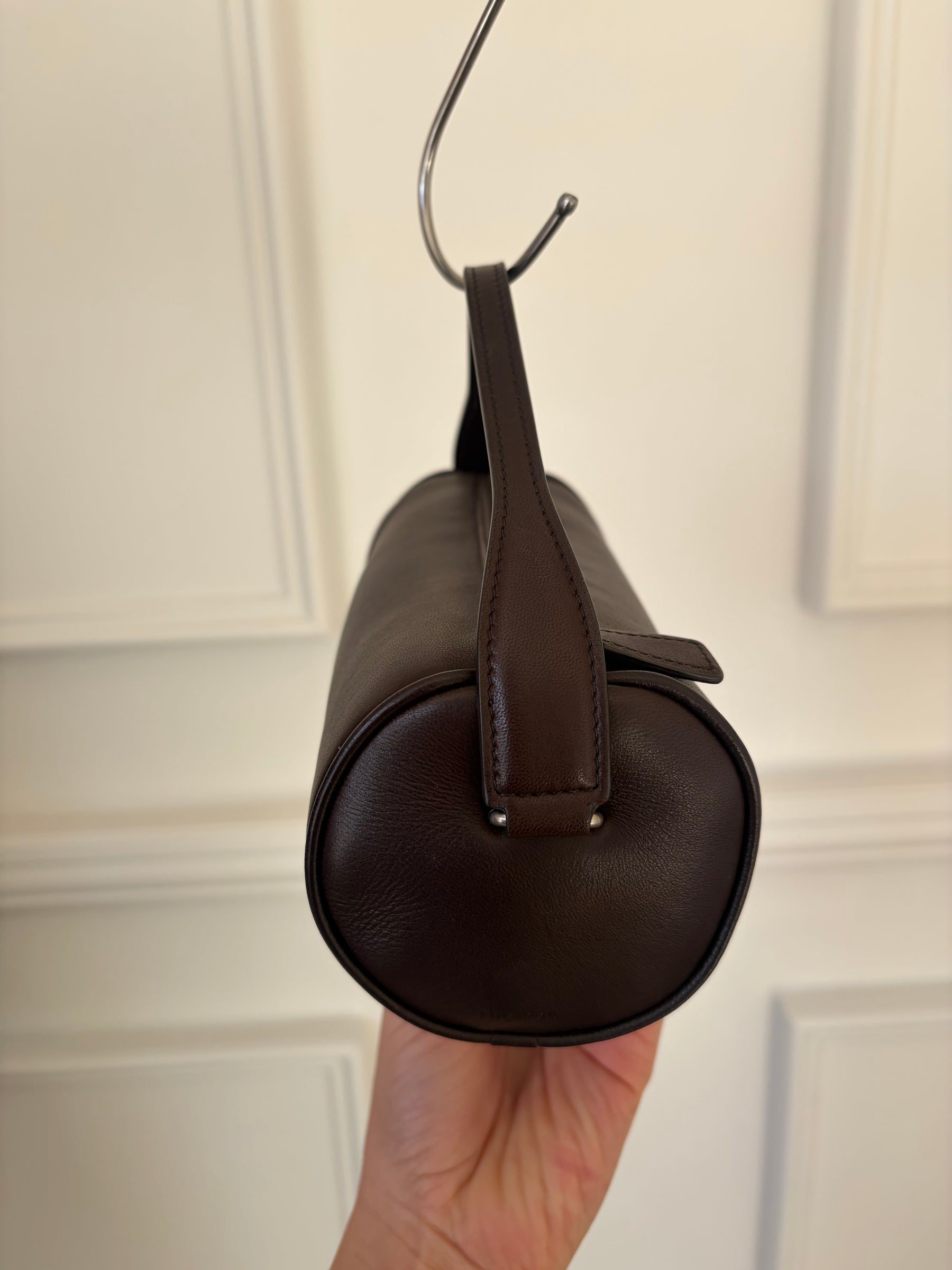 The Row Round 90's Bag In Chocolate