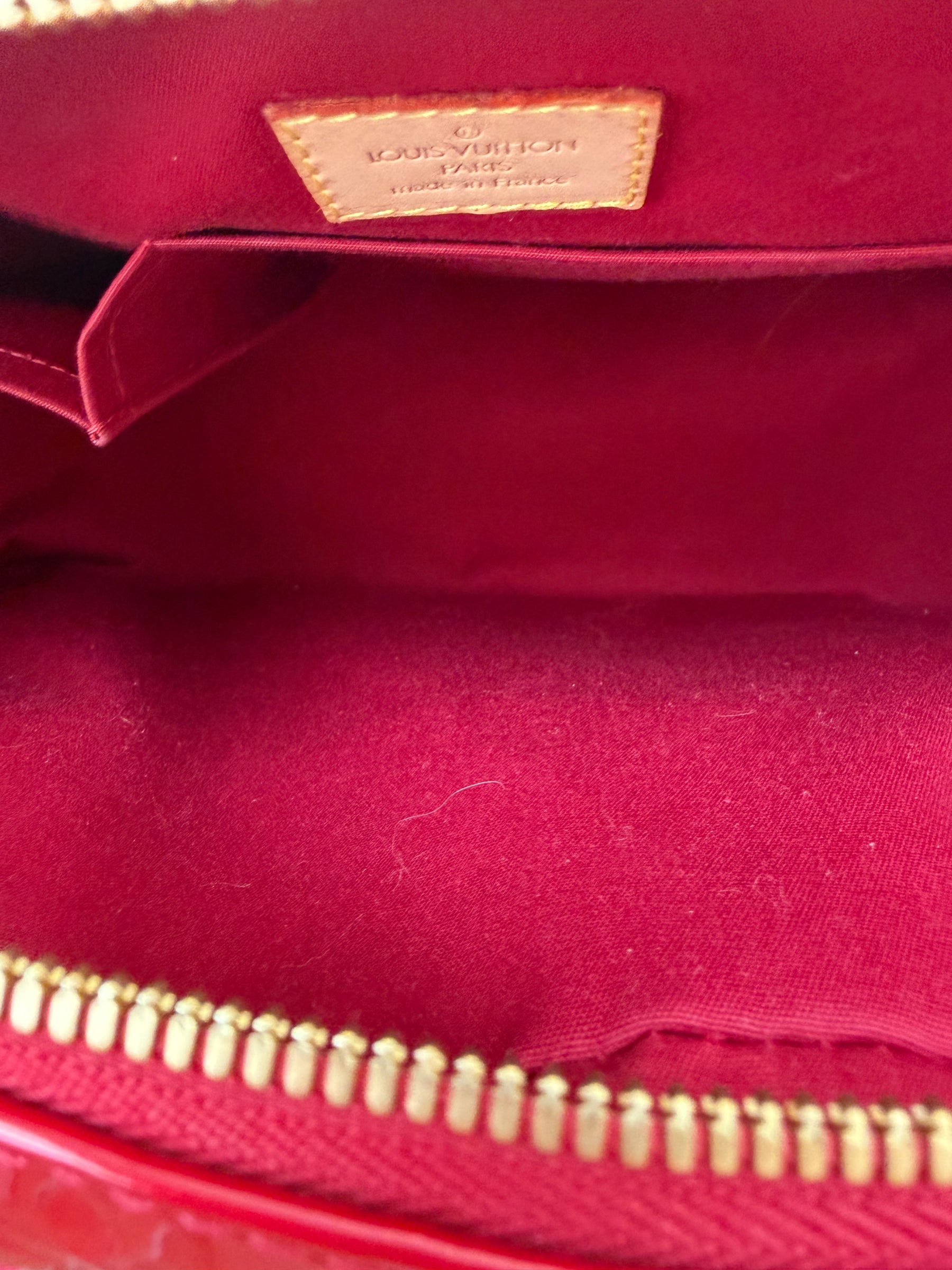 Louis Vuitton Red Vernis Leather Summit Drive Bag