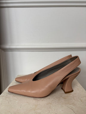 Bottega Veneta Beige Slingback Pumps, 38